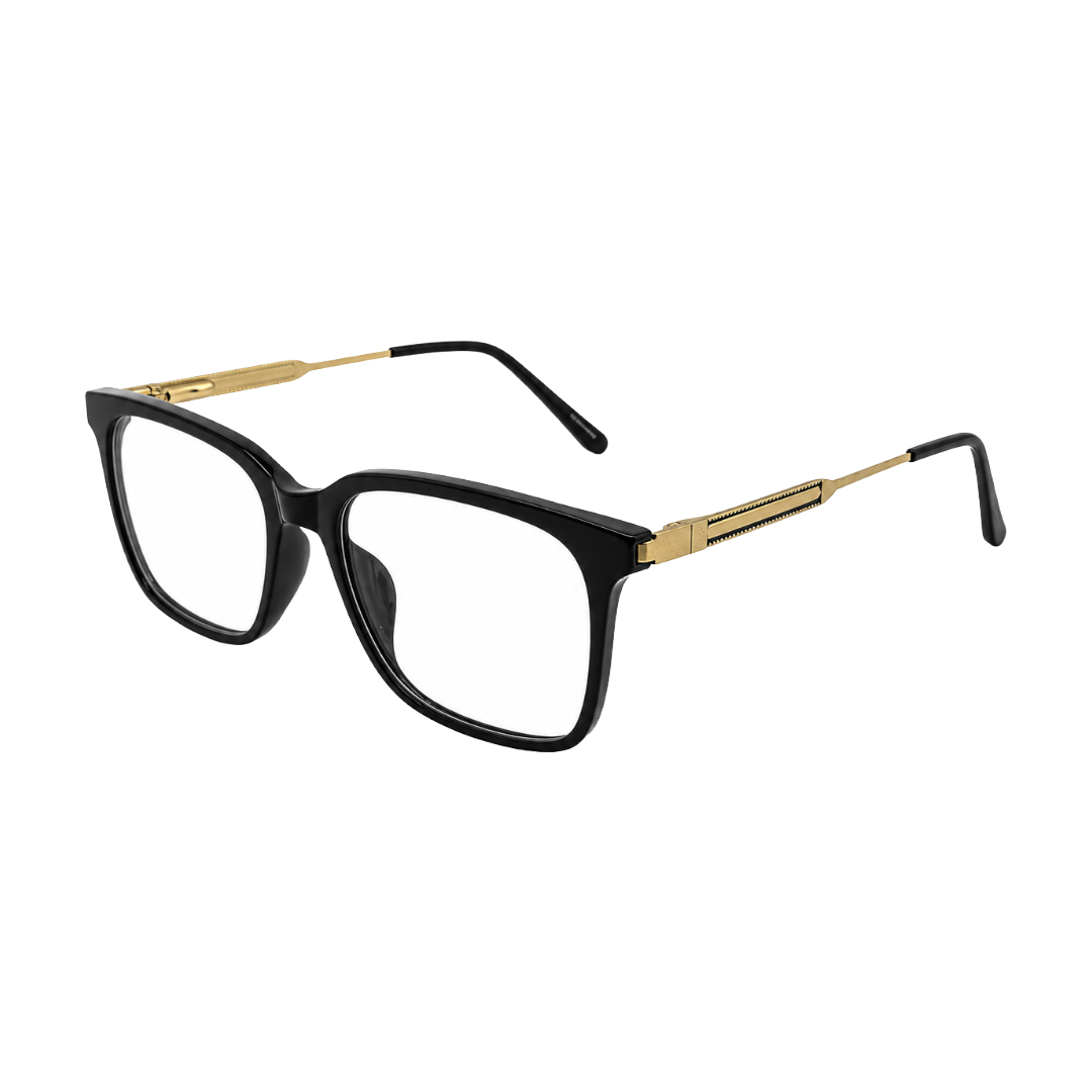OS Hunter 66917 | Bold Square Acetate Eyeglasses with Metal Temples-zoom-2