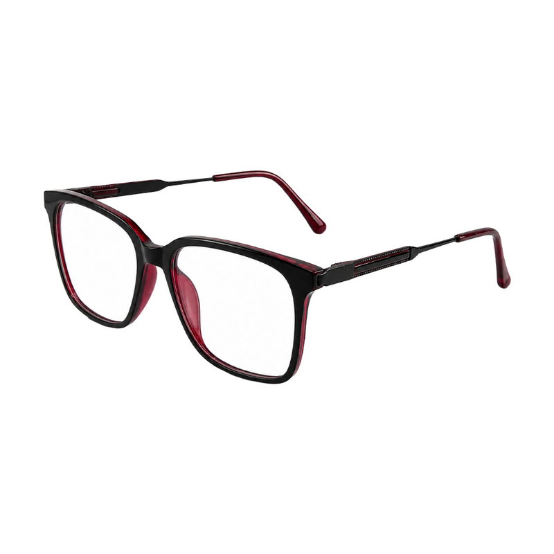 OS Hunter 66917 | Bold Square Acetate Eyeglasses with Metal Temples-zoom-