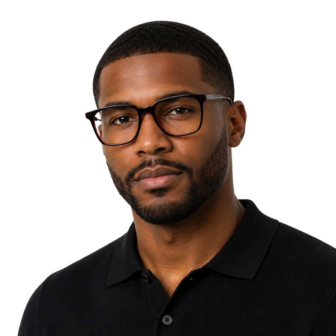 OS Hunter 66917 | Bold Square Acetate Eyeglasses with Metal Temples-zoom-54