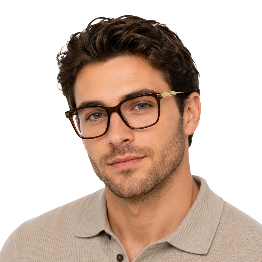 OS Hunter 66917 | Bold Square Acetate Eyeglasses with Metal Temples-25