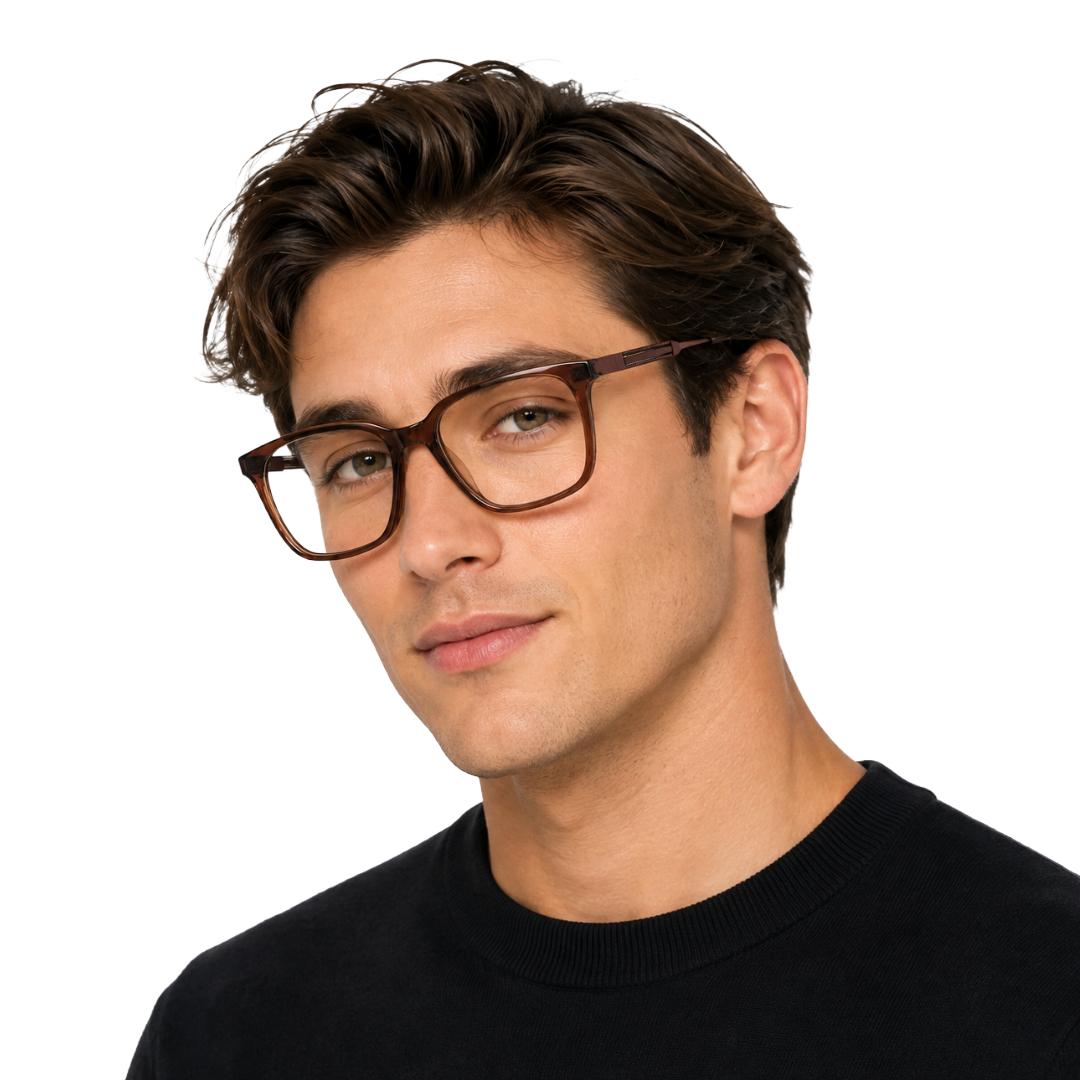 OS Hunter 66917 | Bold Square Acetate Eyeglasses with Metal Temples-45