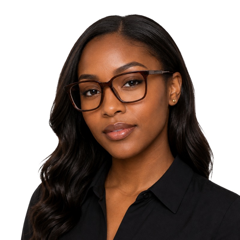 OS Hunter 66917 | Bold Square Acetate Eyeglasses with Metal Temples-zoom-
