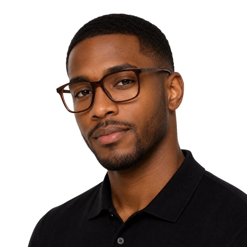 OS Hunter 66917 | Bold Square Acetate Eyeglasses with Metal Temples-zoom-