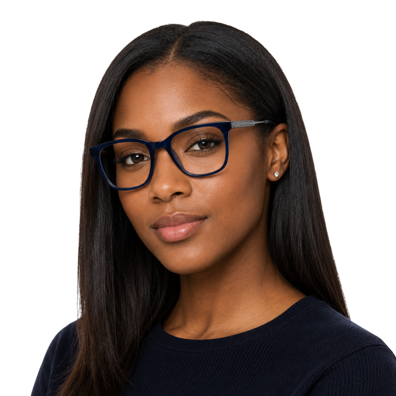 OS Hunter 66917 | Bold Square Acetate Eyeglasses with Metal Temples-zoom-