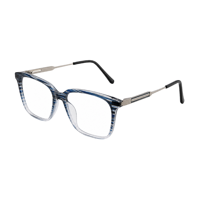 OS Hunter 66917 | Bold Square Acetate Eyeglasses with Metal Temples-zoom-