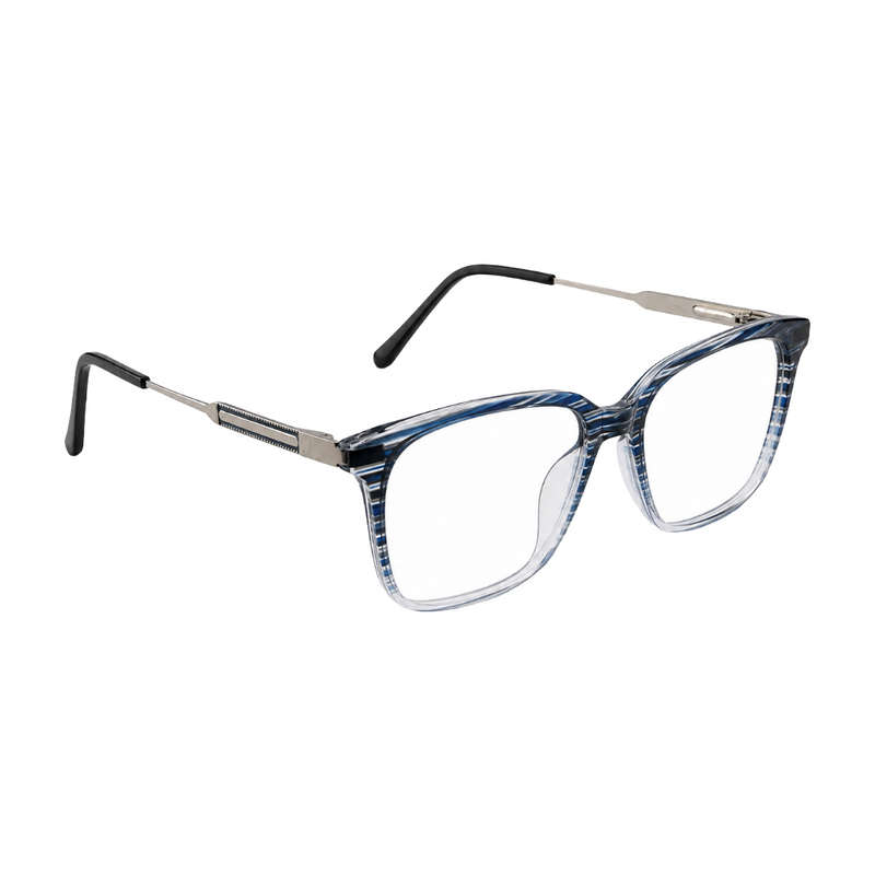 OS Hunter 66917 | Bold Square Acetate Eyeglasses with Metal Temples-zoom-