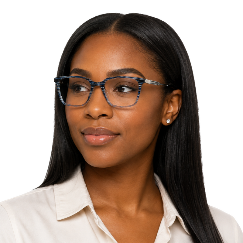 OS Hunter 66917 | Bold Square Acetate Eyeglasses with Metal Temples-zoom-