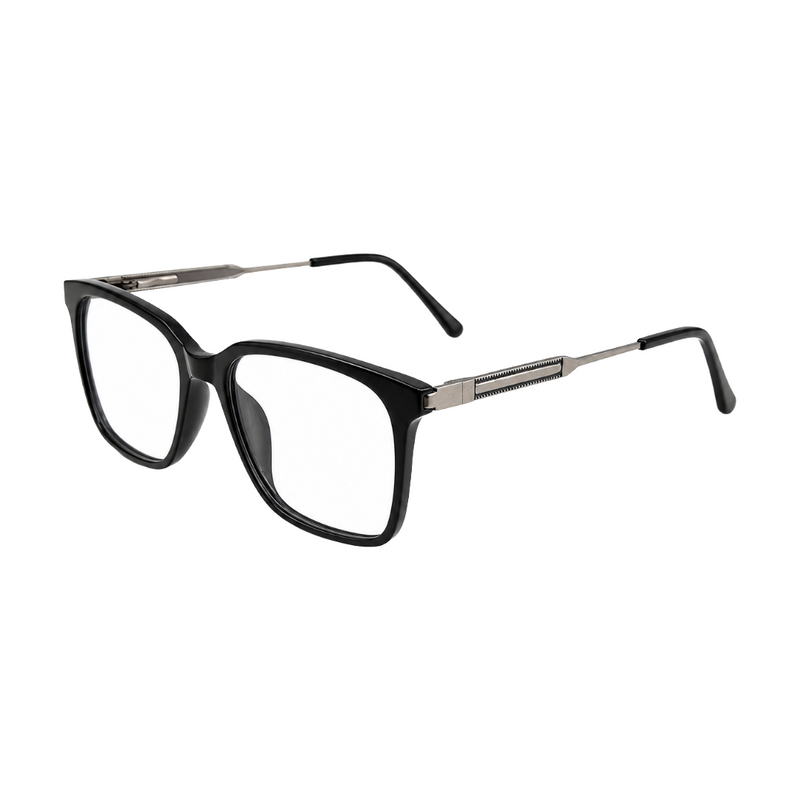 OS Hunter 66917 | Bold Square Acetate Eyeglasses with Metal Temples-zoom-