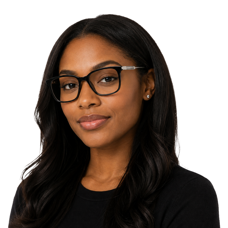 OS Hunter 66917 | Bold Square Acetate Eyeglasses with Metal Temples-zoom-