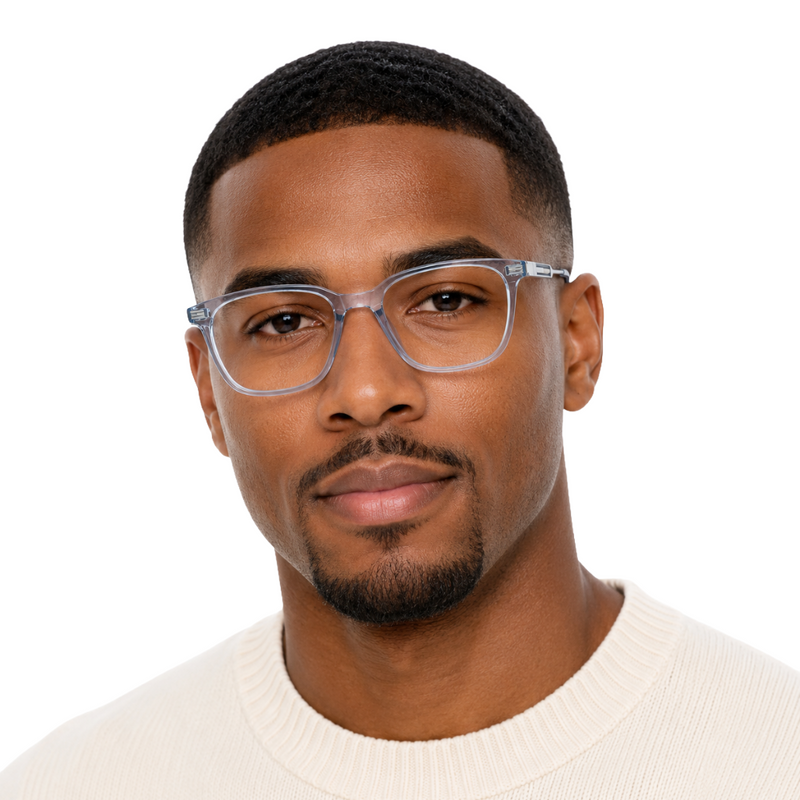 OS Hunter 66917 | Bold Square Acetate Eyeglasses with Metal Temples-zoom-