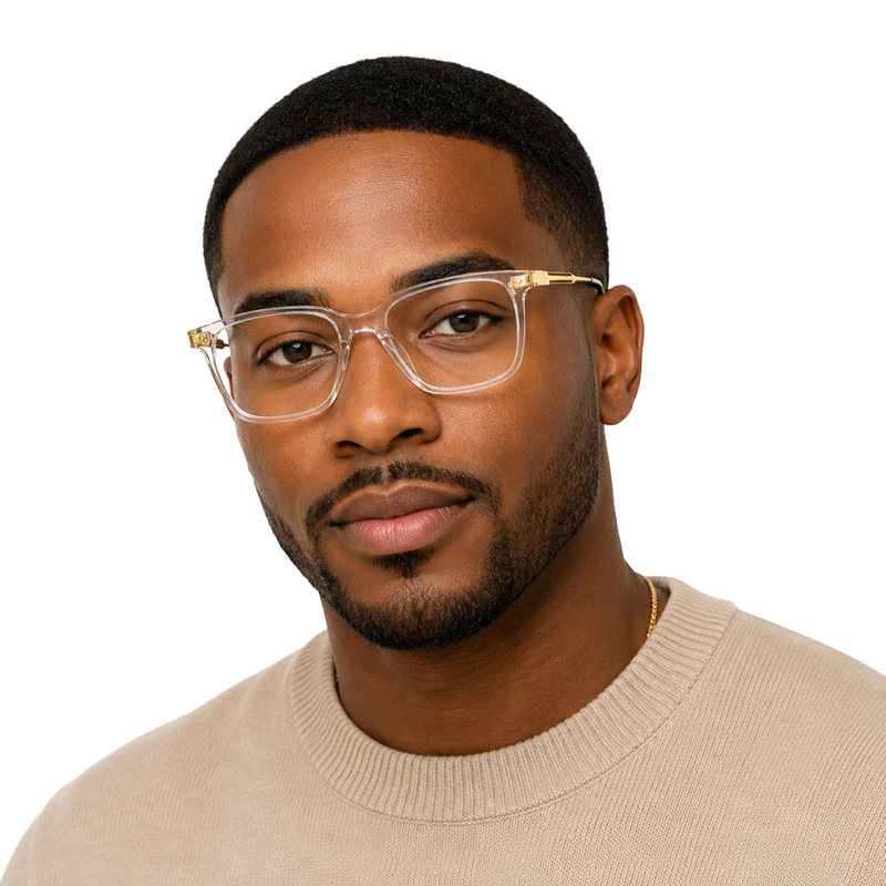 OS Hunter 66917 | Bold Square Acetate Eyeglasses with Metal Temples-zoom-