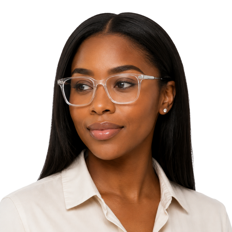 OS Hunter 66917 | Bold Square Acetate Eyeglasses with Metal Temples-zoom-