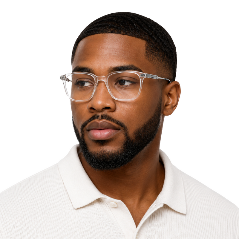 OS Hunter 66917 | Bold Square Acetate Eyeglasses with Metal Temples-zoom-