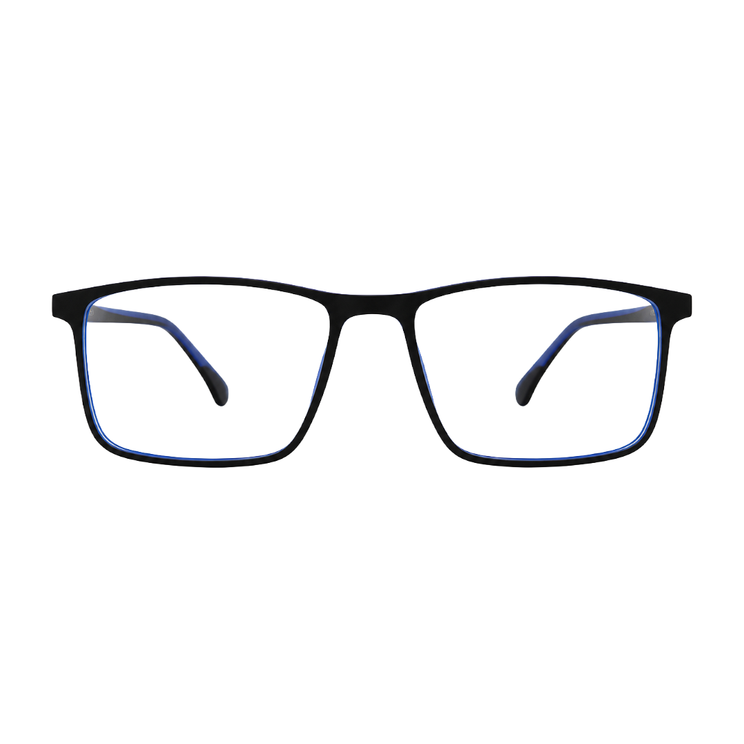 OS JJ Frame 2438 Lightweight Rectangular Eyeglass Frame – Full-Rim Acetate Prescription Glasses-55