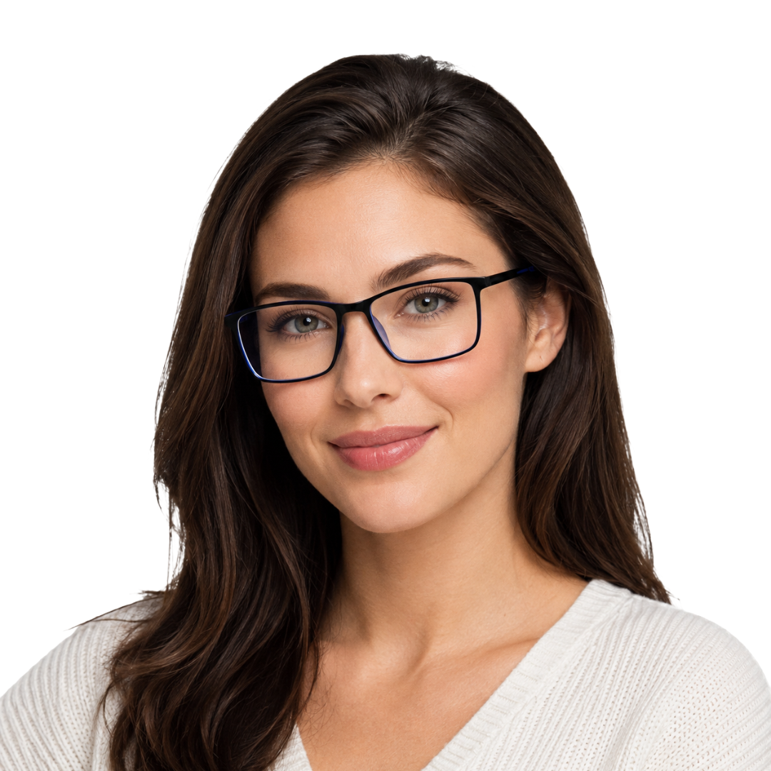 OS JJ Frame 2438 Lightweight Rectangular Eyeglass Frame – Full-Rim Acetate Prescription Glasses-60