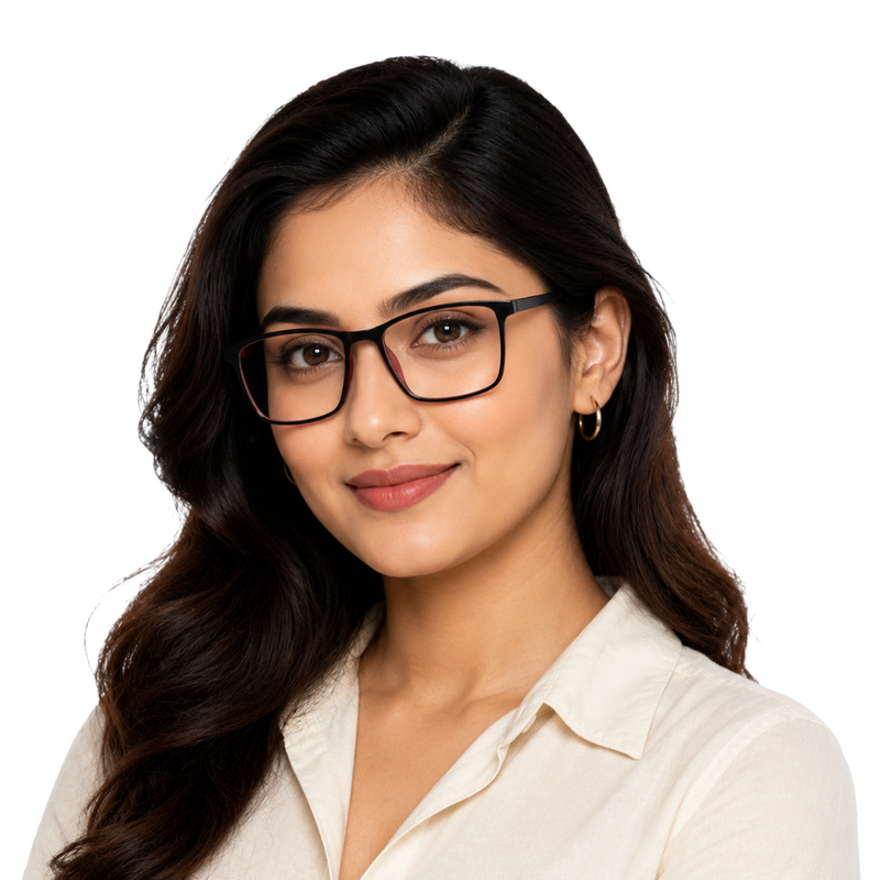 OS JJ Frame 2438 Lightweight Rectangular Eyeglass Frame – Full-Rim Acetate Prescription Glasses-zoom-