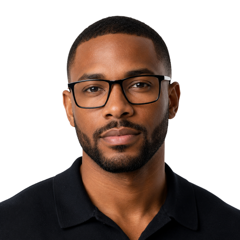 OS JJ Frame 2438 Lightweight Rectangular Eyeglass Frame – Full-Rim Acetate Prescription Glasses-zoom-