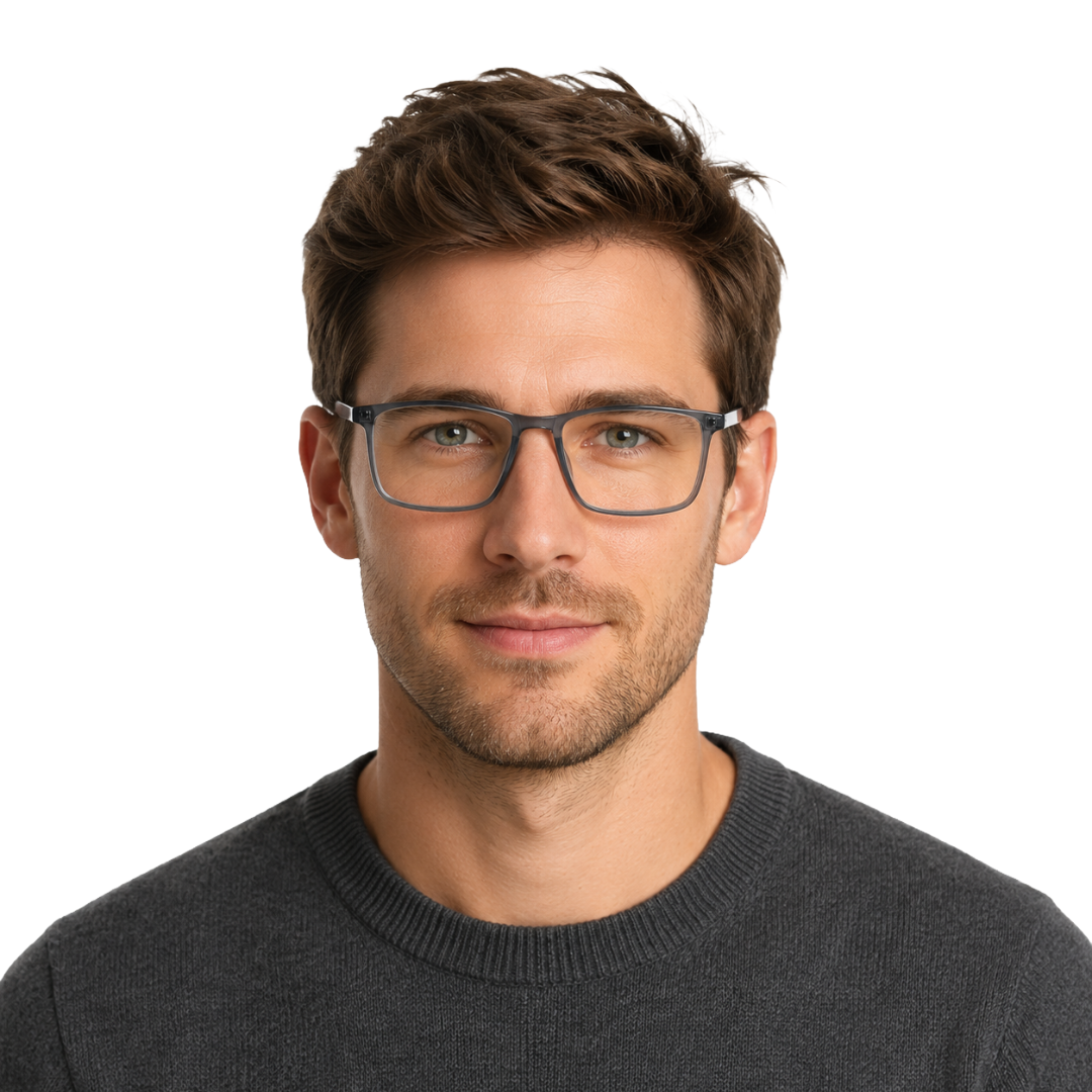 OS JJ Frame 2438 Lightweight Rectangular Eyeglass Frame – Full-Rim Acetate Prescription Glasses-70