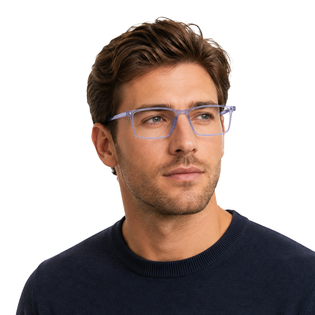 OS JJ Frame 2438 Lightweight Rectangular Eyeglass Frame – Full-Rim Acetate Prescription Glasses-34