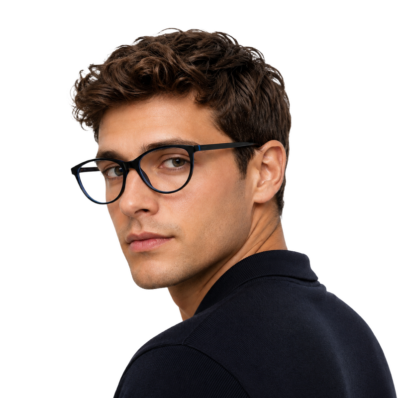 Designer Cat-Eye Eyeglass Frame – Lightweight Acetate Optical Glasses | OS JJ 3210-zoom-