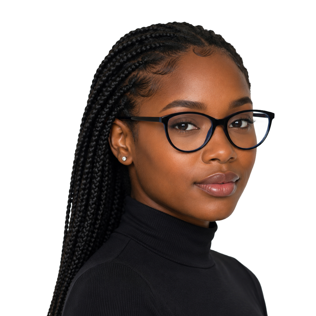 Designer Cat-Eye Eyeglass Frame – Lightweight Acetate Optical Glasses | OS JJ 3210-35