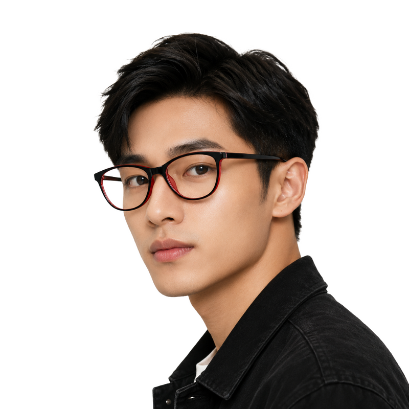 Designer Cat-Eye Eyeglass Frame – Lightweight Acetate Optical Glasses | OS JJ 3210-zoom-