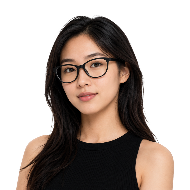 Designer Cat-Eye Eyeglass Frame – Lightweight Acetate Optical Glasses | OS JJ 3210-zoom-