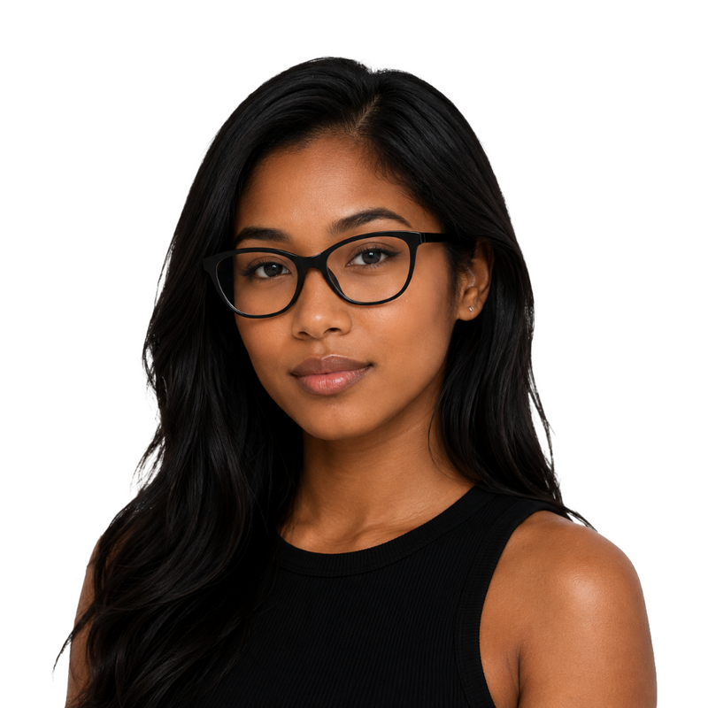 Designer Cat-Eye Eyeglass Frame – Lightweight Acetate Optical Glasses | OS JJ 3210-zoom-