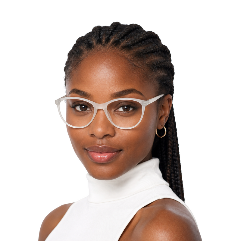 Designer Cat-Eye Eyeglass Frame – Lightweight Acetate Optical Glasses | OS JJ 3210-zoom-