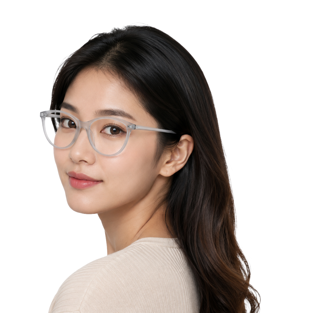 Designer Cat-Eye Eyeglass Frame – Lightweight Acetate Optical Glasses | OS JJ 3210-zoom-53