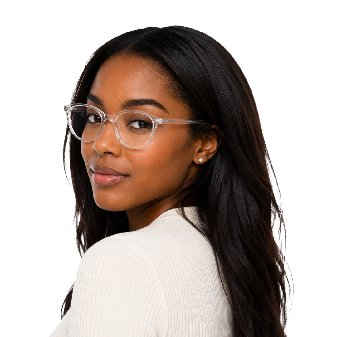 Designer Cat-Eye Eyeglass Frame – Lightweight Acetate Optical Glasses | OS JJ 3210-71