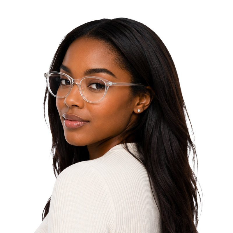 Designer Cat-Eye Eyeglass Frame – Lightweight Acetate Optical Glasses | OS JJ 3210-zoom-