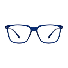 OS JJ FRAME 3238 lightweight square eyeglasses for men and women in blue, front view