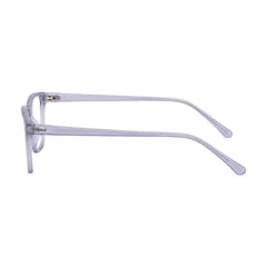 OS JJ FRAME 3238 lightweight square eyeglasses for men and women in transparent lavender, side profile view