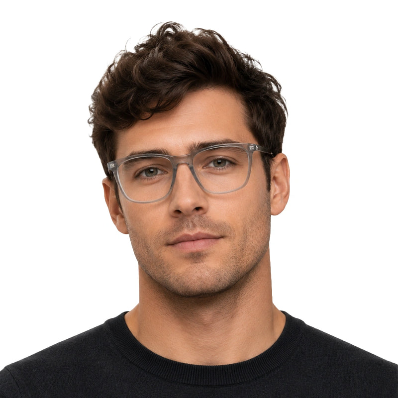 OS JJ Frame 3239 | Large Square Eyeglasses | Transparent Acetate Frames-zoom-