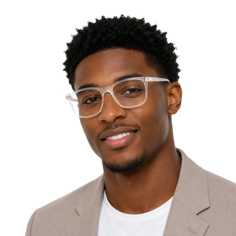OS JJ Frame 3239 | Large Square Eyeglasses | Transparent Acetate Frames-zoom-