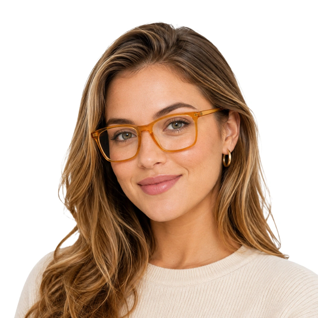 OS JJ Frame 3239 | Large Square Eyeglasses | Transparent Acetate Frames-45