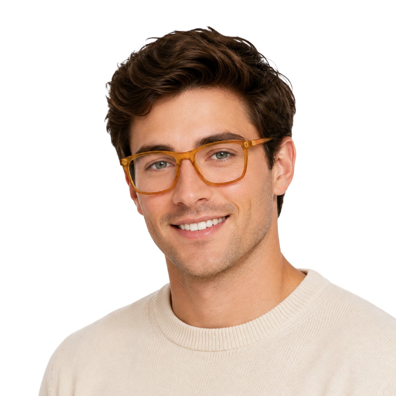 OS JJ Frame 3239 | Large Square Eyeglasses | Transparent Acetate Frames-zoom-