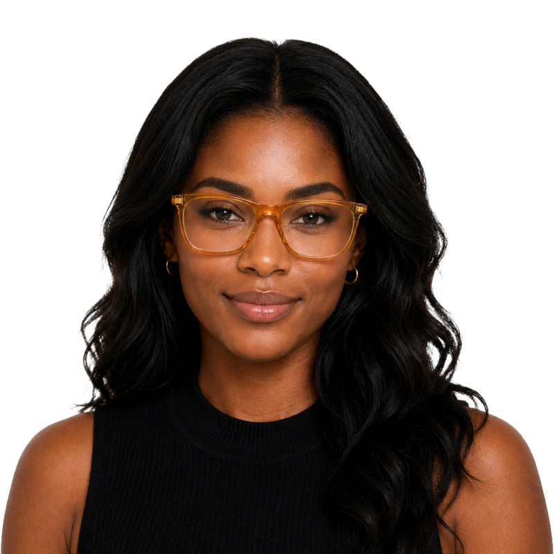 OS JJ Frame 3239 | Large Square Eyeglasses | Transparent Acetate Frames-zoom-