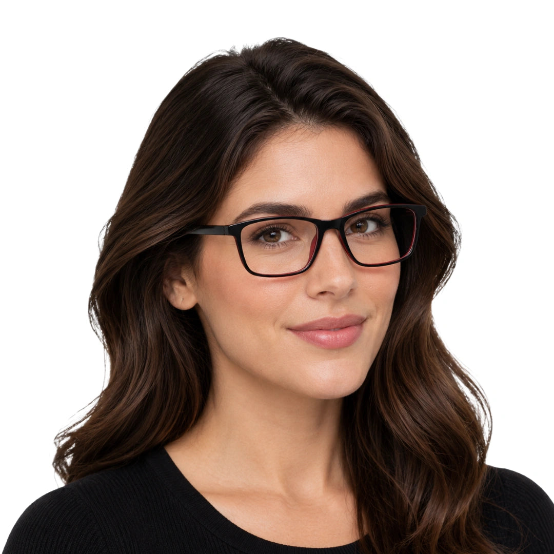 Rectangular Acetate Prescription Eyeglasses | OS JJ Frame 3240-24