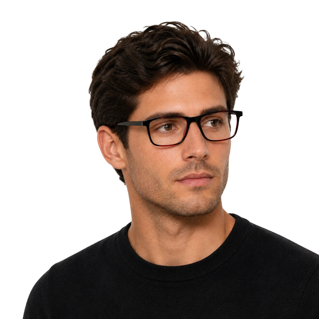 Rectangular Acetate Prescription Eyeglasses | OS JJ Frame 3240-25