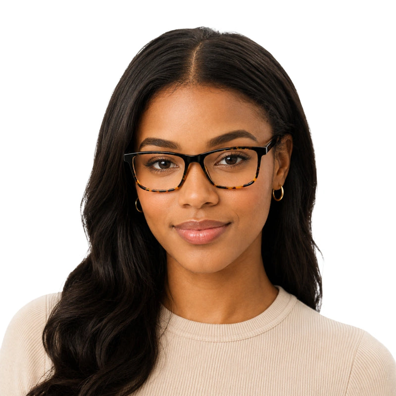 Rectangular Acetate Prescription Eyeglasses | OS JJ Frame 3240-zoom-