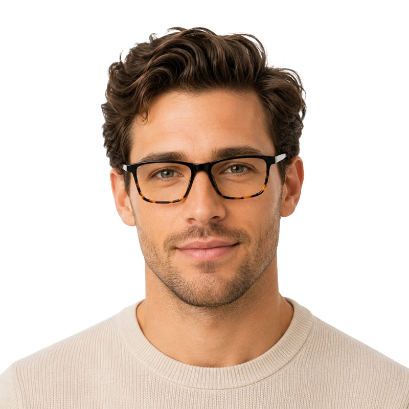 Rectangular Acetate Prescription Eyeglasses | OS JJ Frame 3240-zoom-