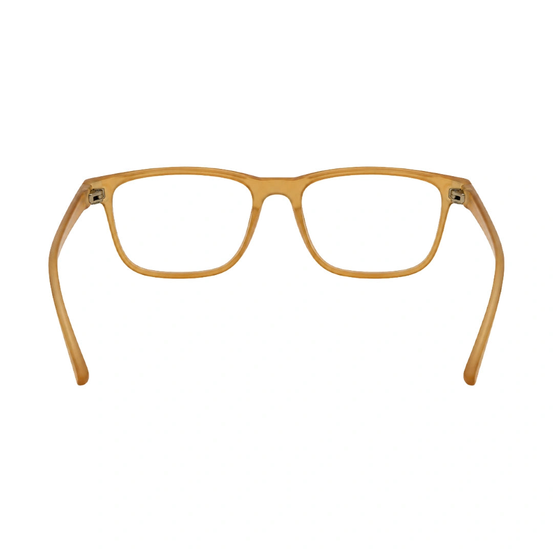 OS JJ Frame 3248 everyday rectangular optical eyeglasses in yellow, rear view