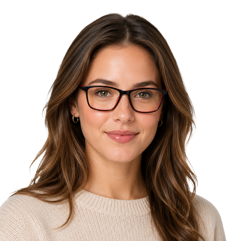 OS JJ 3253 Rectangle Eyeglasses – Lightweight Prescription Frames for Men & Women-zoom-