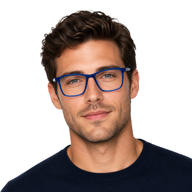 OS JJ 3253 Rectangle Eyeglasses – Lightweight Prescription Frames for Men & Women-zoom-