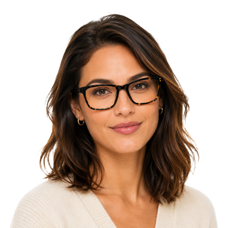 OS JJ 3253 Rectangle Eyeglasses – Lightweight Prescription Frames for Men & Women-zoom-