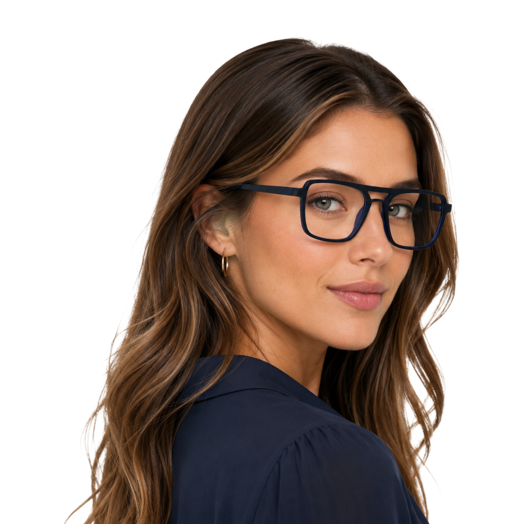 OS-JJ-3255 Square Aviator Optical Eyeglasses | Double Bridge Frame-zoom-24