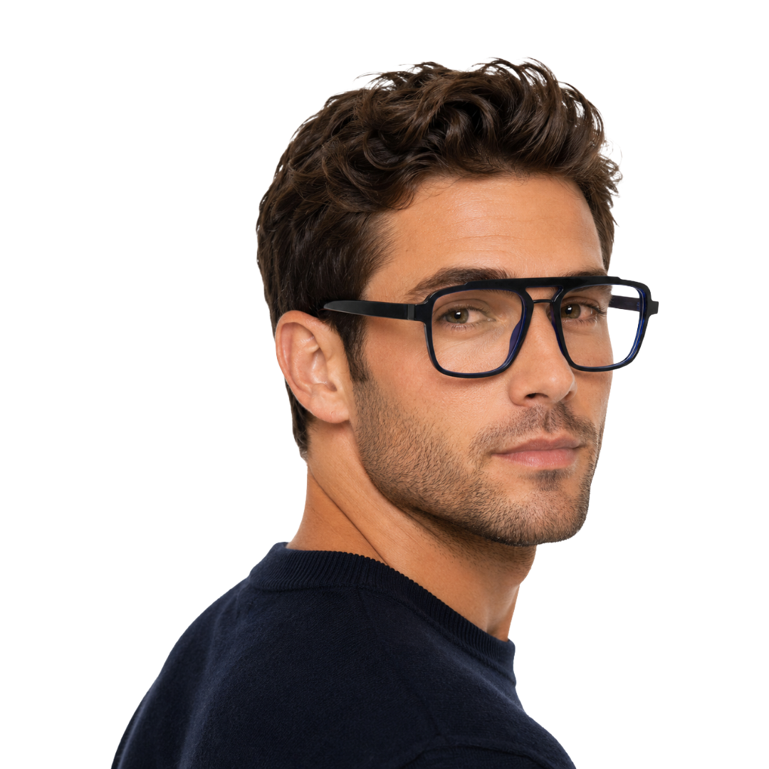OS-JJ-3255 Square Aviator Optical Eyeglasses | Double Bridge Frame-zoom-25