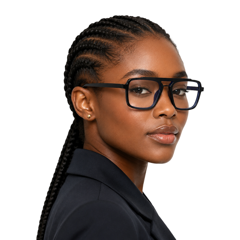 OS-JJ-3255 Square Aviator Optical Eyeglasses | Double Bridge Frame-zoom-